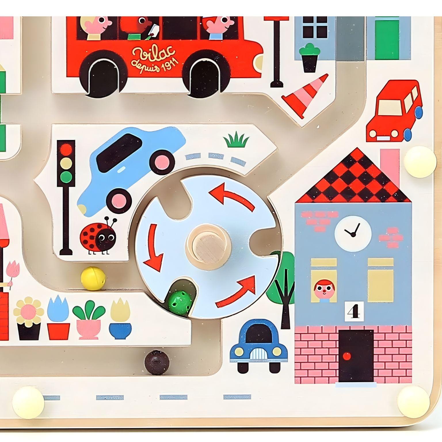 Apresentamos Labirinto Magnético em madeira - A minha Cidade com o SKU 26762825 recomendado para + 2 anos