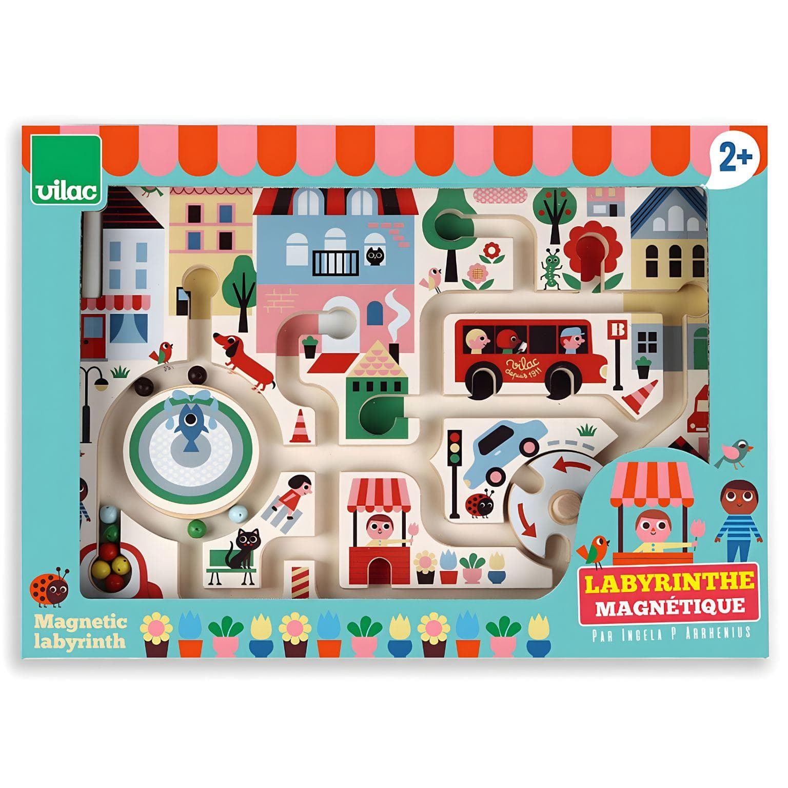 Apresentamos Labirinto Magnético em madeira - A minha Cidade com o SKU 26762825 recomendado para + 2 anos
