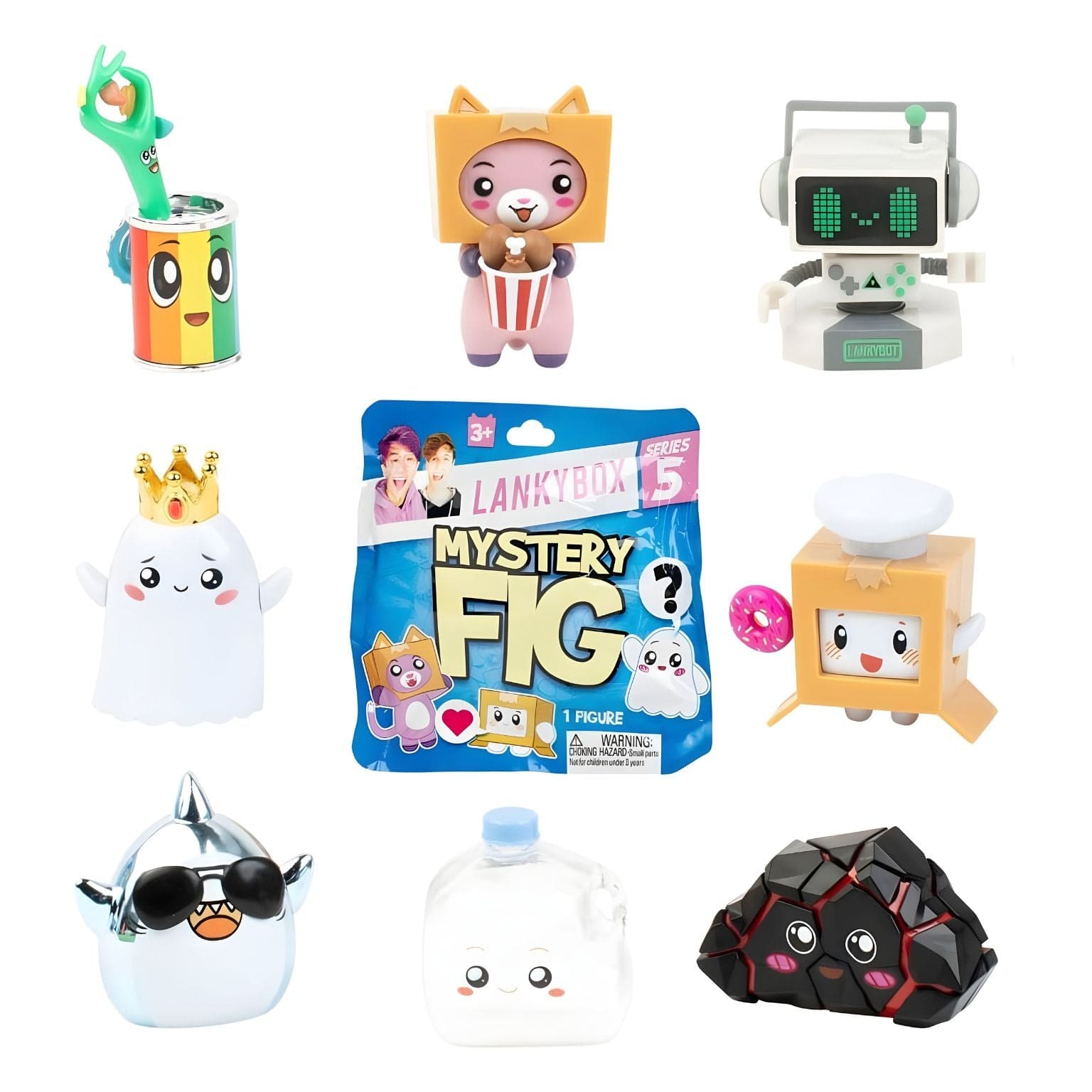 Apresentamos Lankybox Minifigures Mystery série 5 com o SKU 233978125 recomendado para + 3 anos
