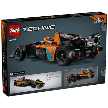 Parte de trás da caixa LEGO Technic 42169 com funções do carro