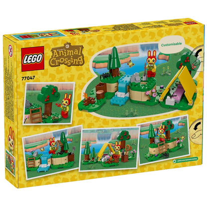 Parte de trás da caixa LEGO Animal Crossing Atividades ao ar livre da Bunnie
