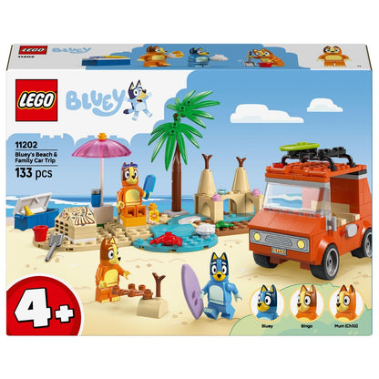 LEGO Bluey - Viagem de Carro à Praia com a Bluey e a Família