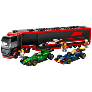 Apresentamos Lego City Camião de F1 com Carros de F1® RB20 e AMR24 com o SKU 666044525 recomendado para + 8 anos
