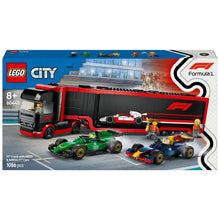 Apresentamos Lego City Camião de F1 com Carros de F1® RB20 e AMR24 com o SKU 666044525 recomendado para + 8 anos