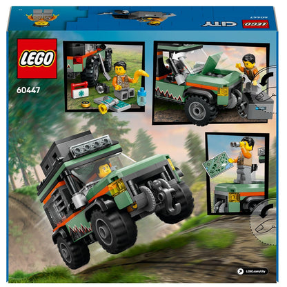 Parte de trás da caixa LEGO City Carrinha de Montanha 4x4 Todo-o-Terreno