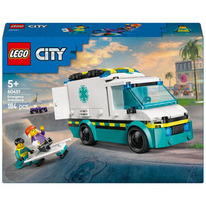 Apresentamos Lego City Ambulância de Emergência com o SKU 666045125 recomendado para + 5 anos