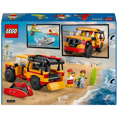 Parte de trás da caixa LEGO City Carrinha de Resgate Salva-vidas