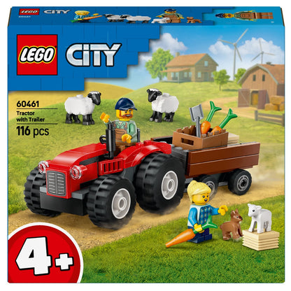 Apresentamos Lego City Trator Agrícola Vermelho com Reboque e Ovelhas com o SKU 666046125 recomendado para + 4 anos