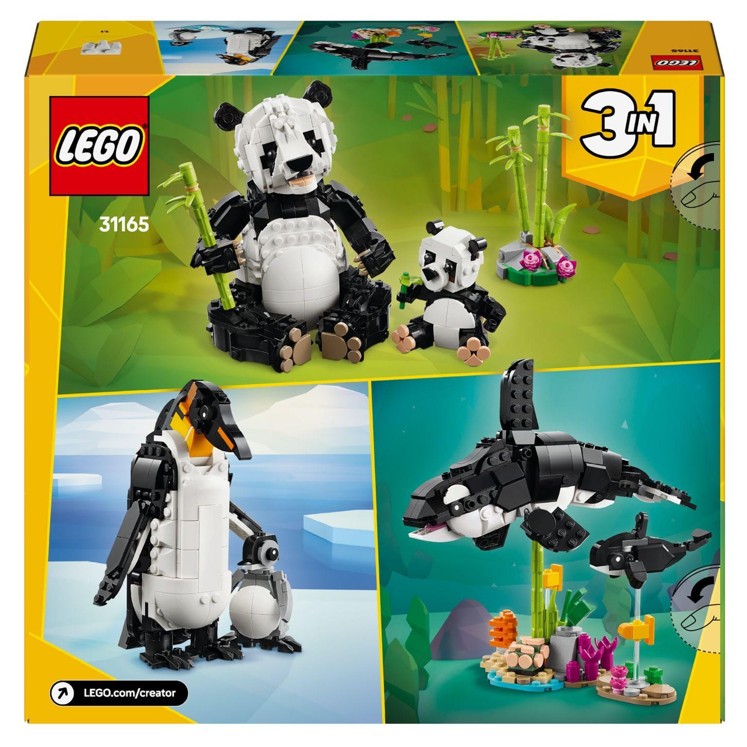 Apresentamos Lego Creator - Animais Selvagens: Família de Pandas com o SKU 663116525 recomendado para + 8 anos