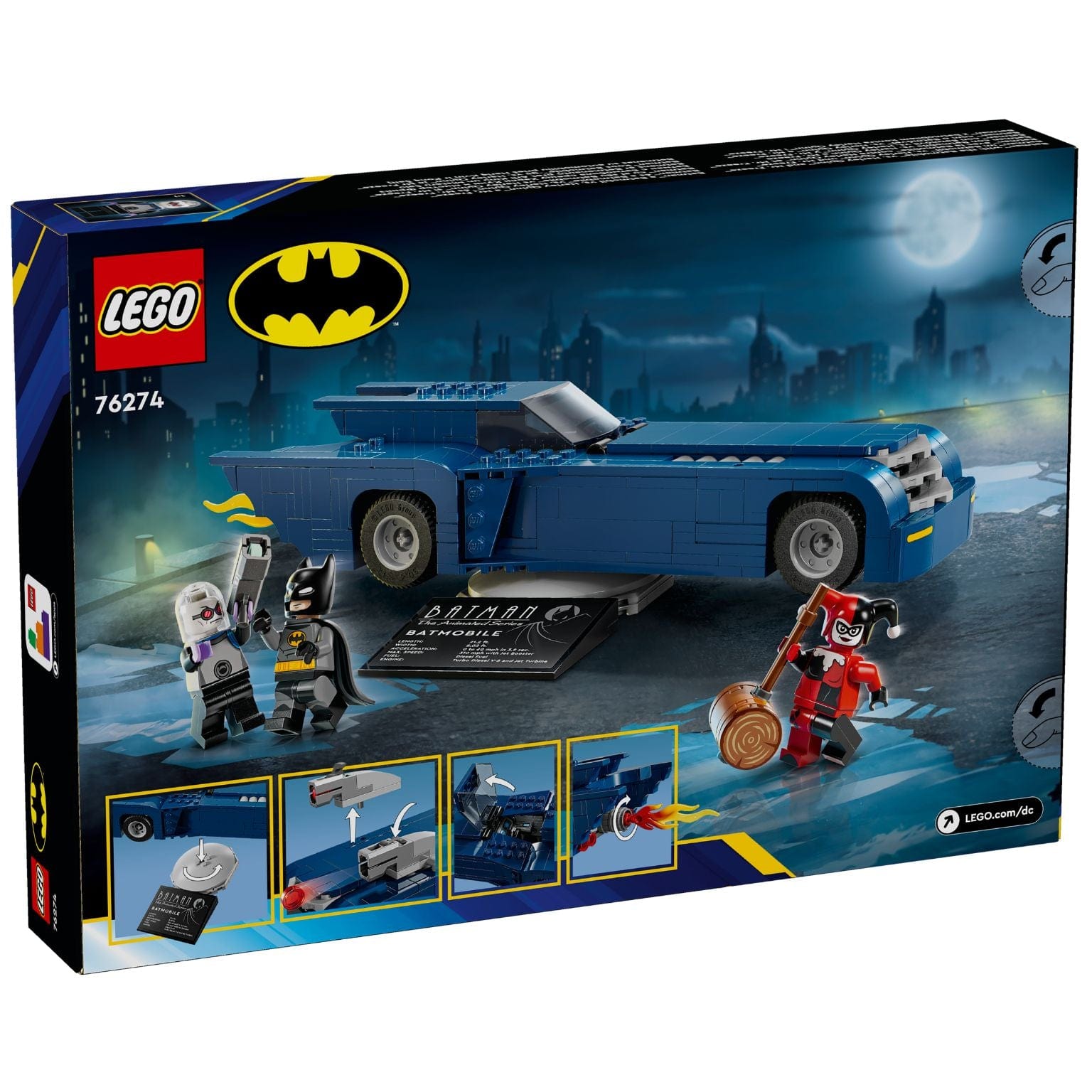 Apresentamos Lego DC Comics - Batman com o Batmóvel vs. Harley Quinn e Mr. Freeze com o SKU 667627424 recomendado para + 8 anos
