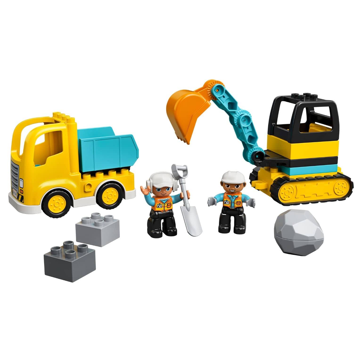 Apresentamos Lego Duplo Camião e Escavadora de Lagartas com o SKU 661093125 recomendado para + 2 anos