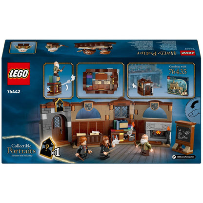 Parte de trás da caixa LEGO Harry Potter Aula de Encantamentos