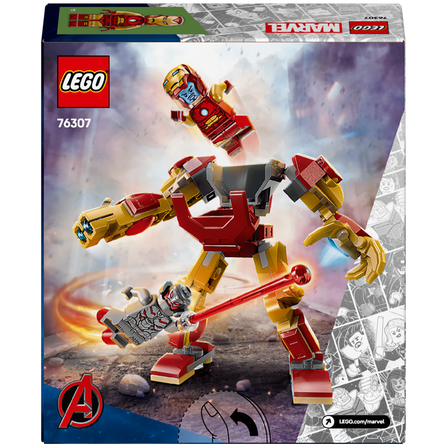 Apresentamos Lego Marvel Robô do Iron Man contra Ultron com o SKU 667630725 recomendado para + 6 anos