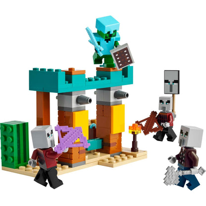 LEGO Minecraft Patrulha do Deserto Illager montada com figuras