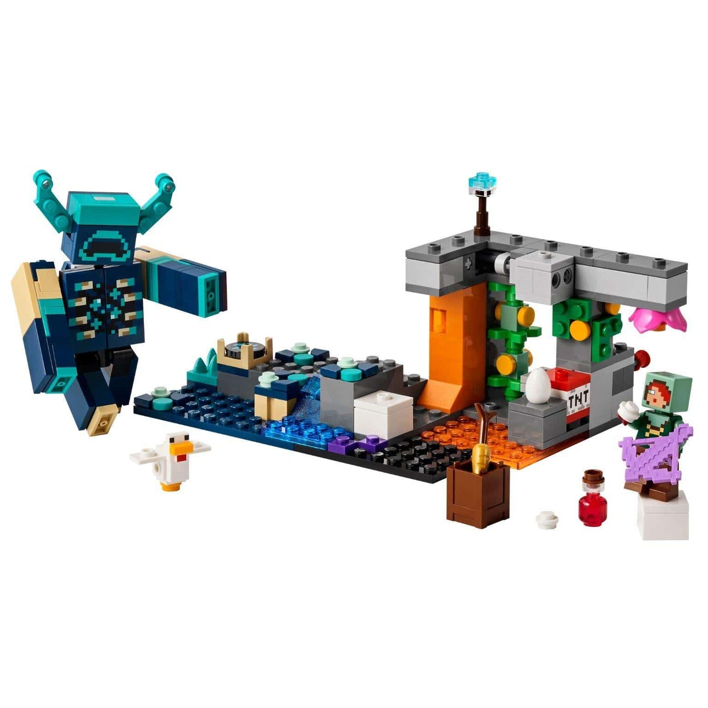 Apresentamos Lego Minecraft - O Encontro com o Guarda com o SKU 662127425 recomendado para + 7 anos