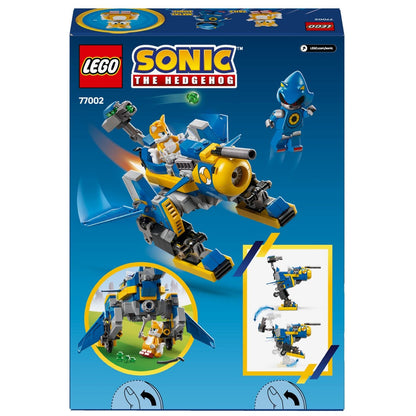 Lego Sonic Cyclone contra Metal Sonic: verso da caixa com modos de jogo