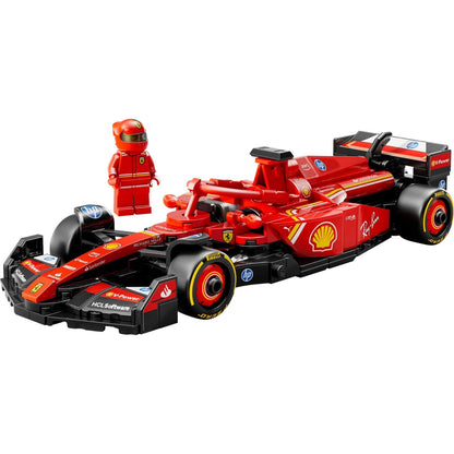 Ferrari SF-24 F1 vermelho LEGO Speed Champions montado com piloto
