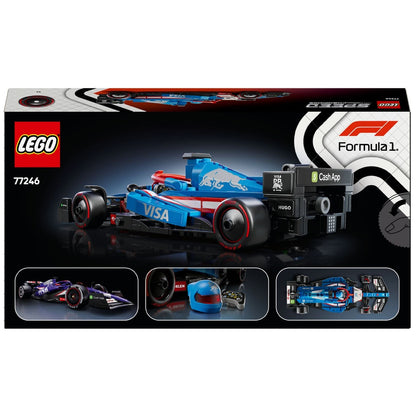 LEGO Speed Champions Carro de Corrida VCARB 01 F1: verso da caixa com pormenores do carro