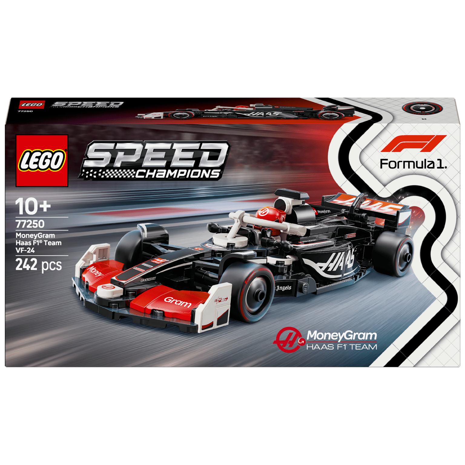 Apresentamos Lego Speed Champions Carro de Corrida MoneyGram Haas F1® Team VF-24 com o SKU 667725025 recomendado para + 10 anos