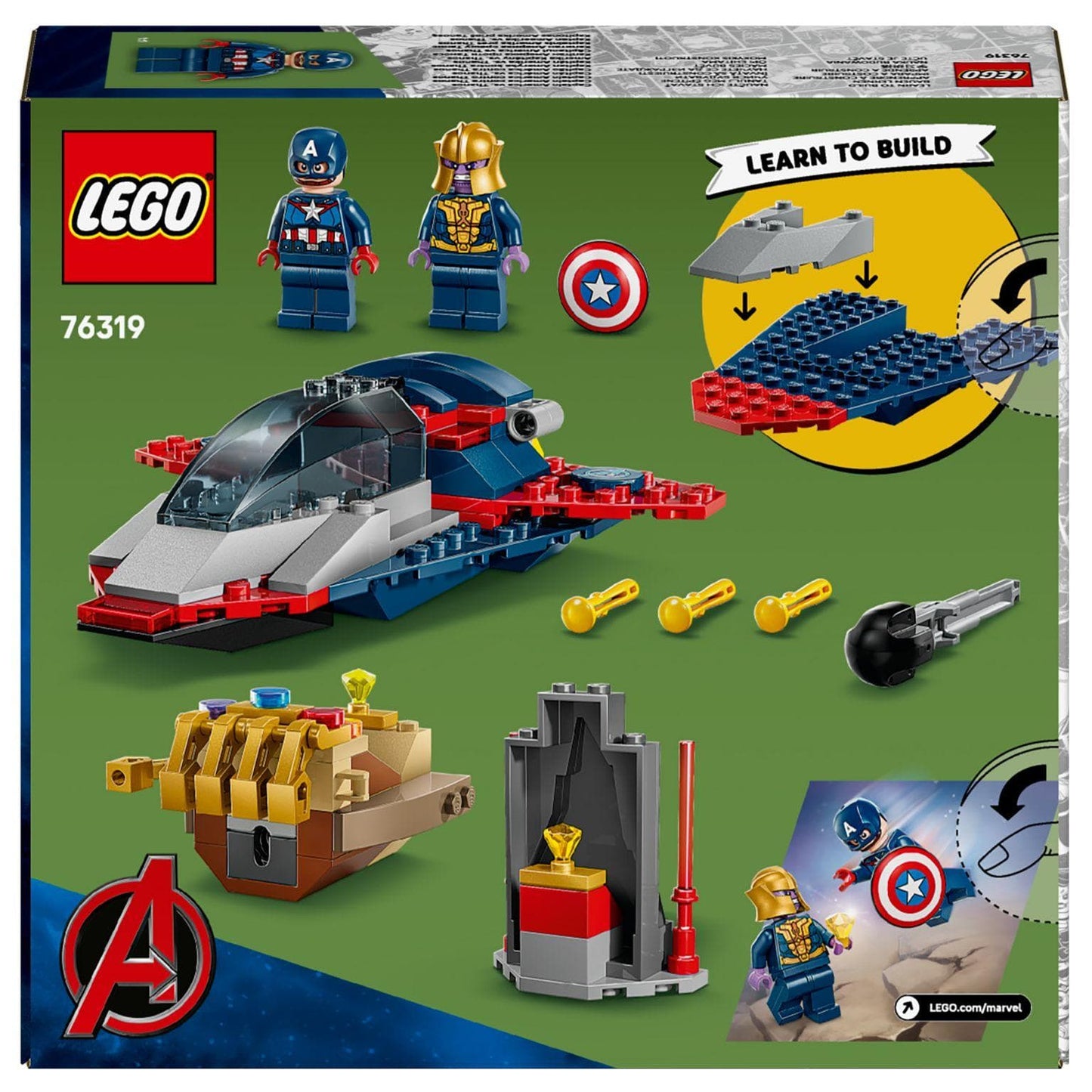 Apresentamos Lego Super Heroes- Capitão América contra Thanos com o SKU 667631925 recomendado para + 4 anos