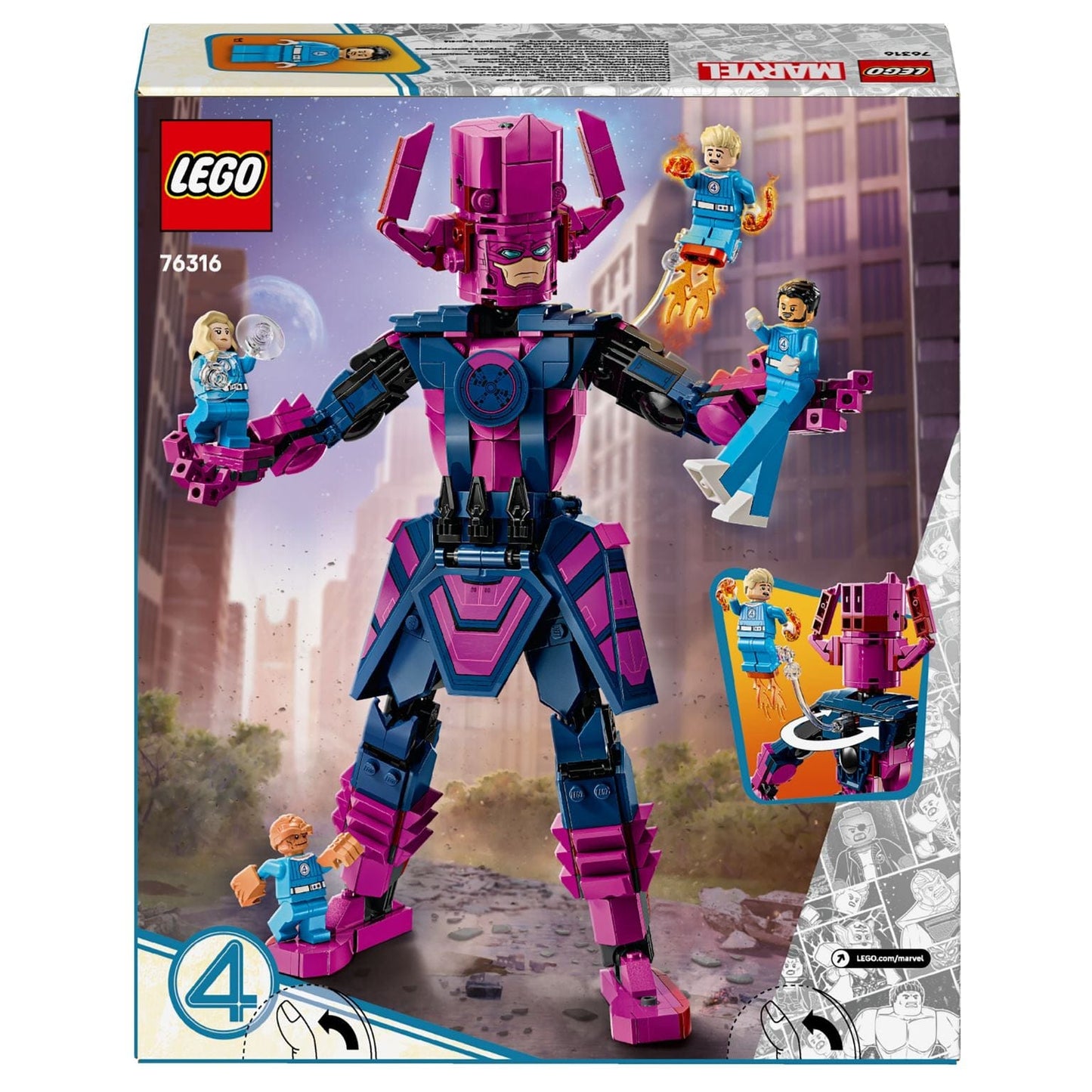 Apresentamos Lego Super Heroes - Quarteto Fantástico vs. Figura de Construção de Galactus com o SKU 667631625 recomendado para + 9 anos