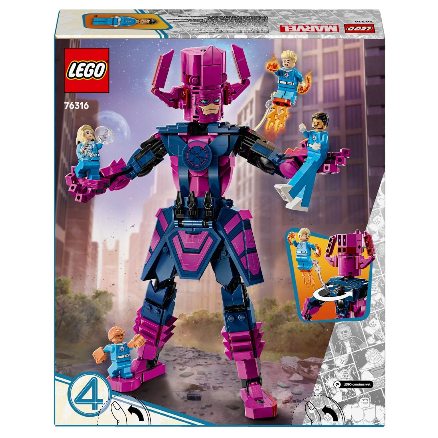 Apresentamos Lego Super Heroes - Quarteto Fantástico vs. Figura de Construção de Galactus com o SKU 667631625 recomendado para + 9 anos