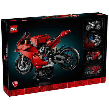 Parte de trás da caixa LEGO Technic Ducati Panigale V4 S