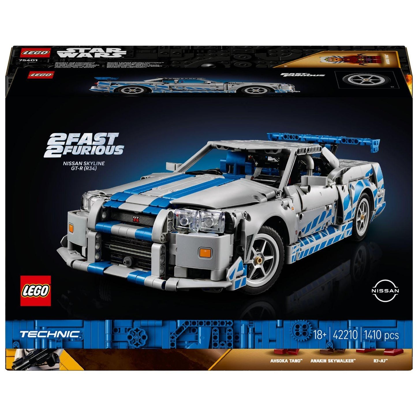 Apresentamos Lego Technic- Velocidade Furiosa Carro Nissan Skyline GT-R (R34) com o SKU 664221025 recomendado para + 14 anos