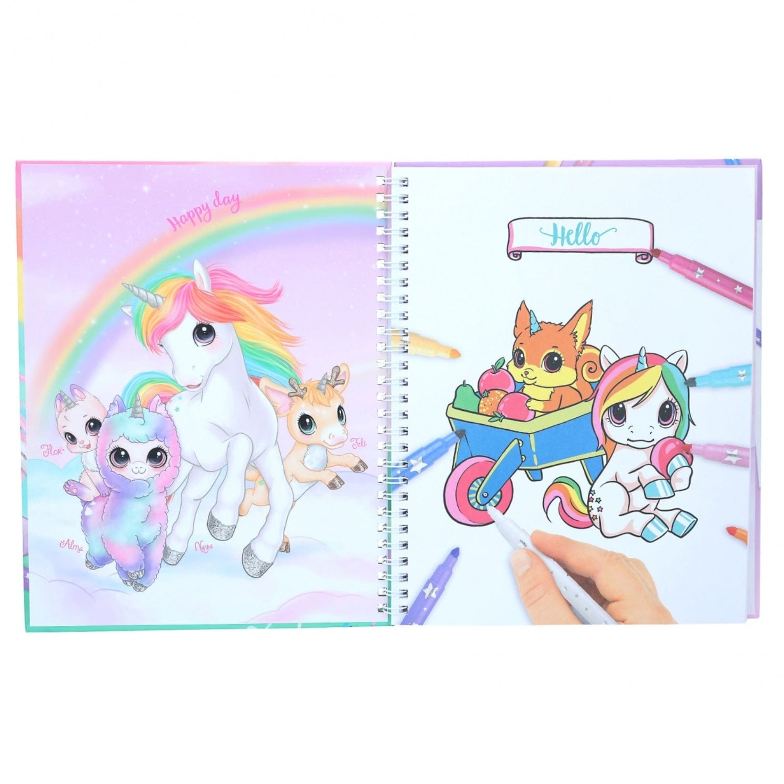 Apresentamos Livro colorir Unicórnio com marcadores com o SKU 251216824 recomendado para + 4 anos
