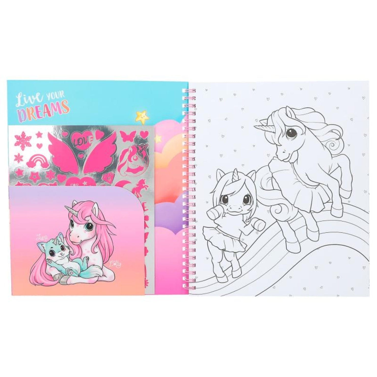 Apresentamos Livro de Colorir Unicórnio Ylvi com o SKU 251249224 recomendado para + 5 anos