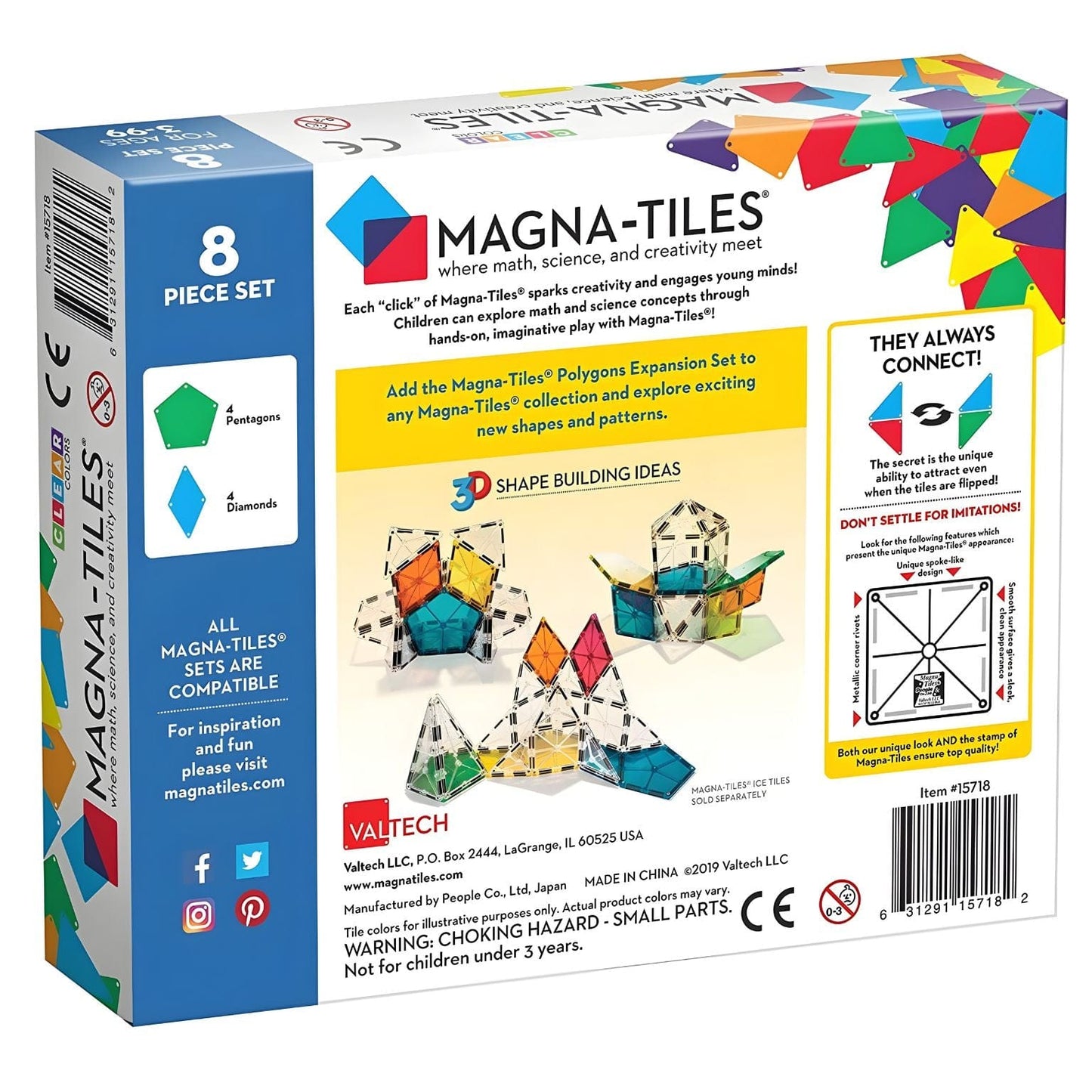 Apresentamos Magna-Tiles Polígonos extra com o SKU 771571825 recomendado para + 3 anos