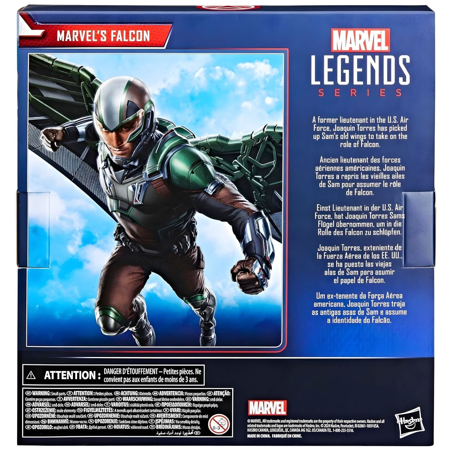 Apresentamos Marvel Legends Falcão com o SKU 860159525 recomendado para + 4 anos