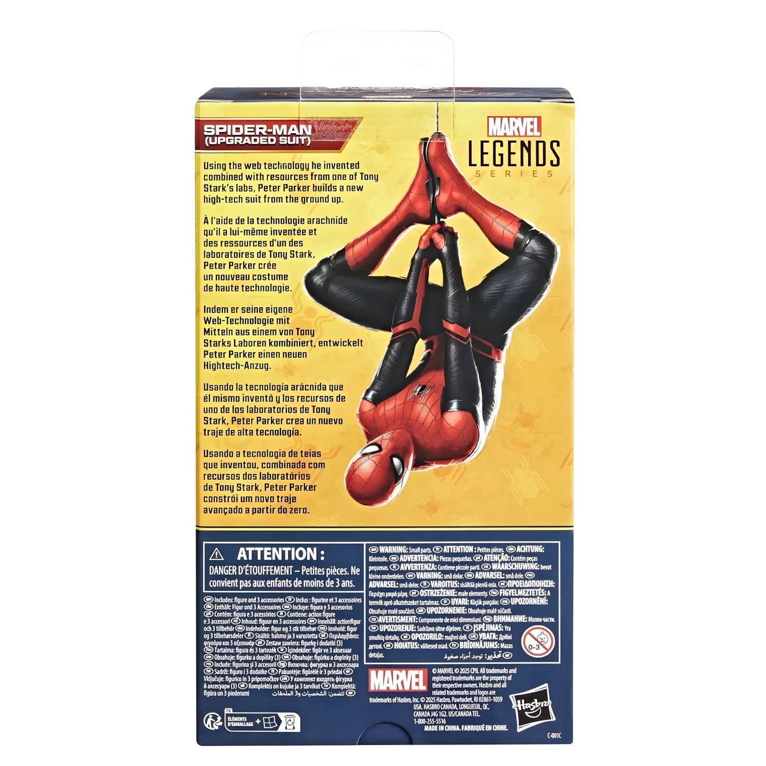 Apresentamos Marvel Legends Series Spider-Man (Upgraded Suit) com o SKU 860606525 recomendado para + 4 anos