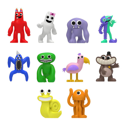 Dez minifiguras colecionáveis Garten of BanBan de várias cores