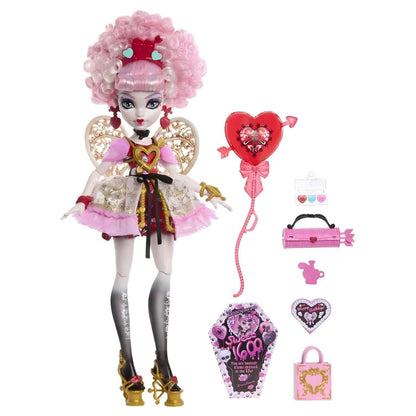 Boneca Cupid Asteria Monster High com balão de coração e acessórios