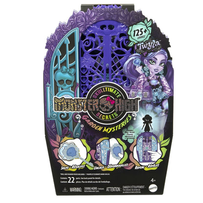 Embalagem Monster High Skulltimate Secrets Twyla em forma de caixão