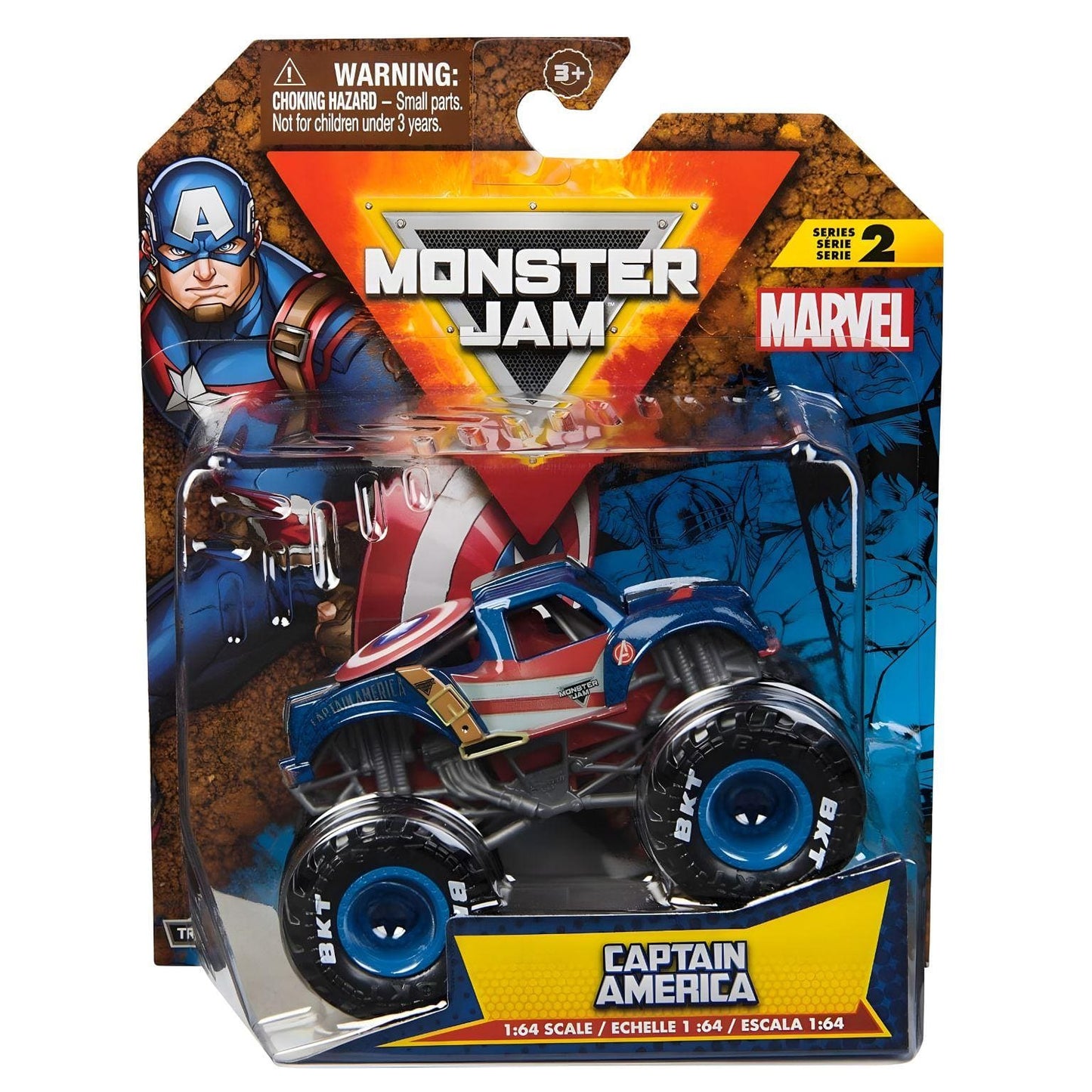 Apresentamos Monster Jam Marvel - Capitão América com o SKU 550147625 recomendado para + 3 anos