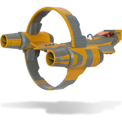 Jedi Starfighter de Anakin Skywalker acoplado ao anel, vista traseira