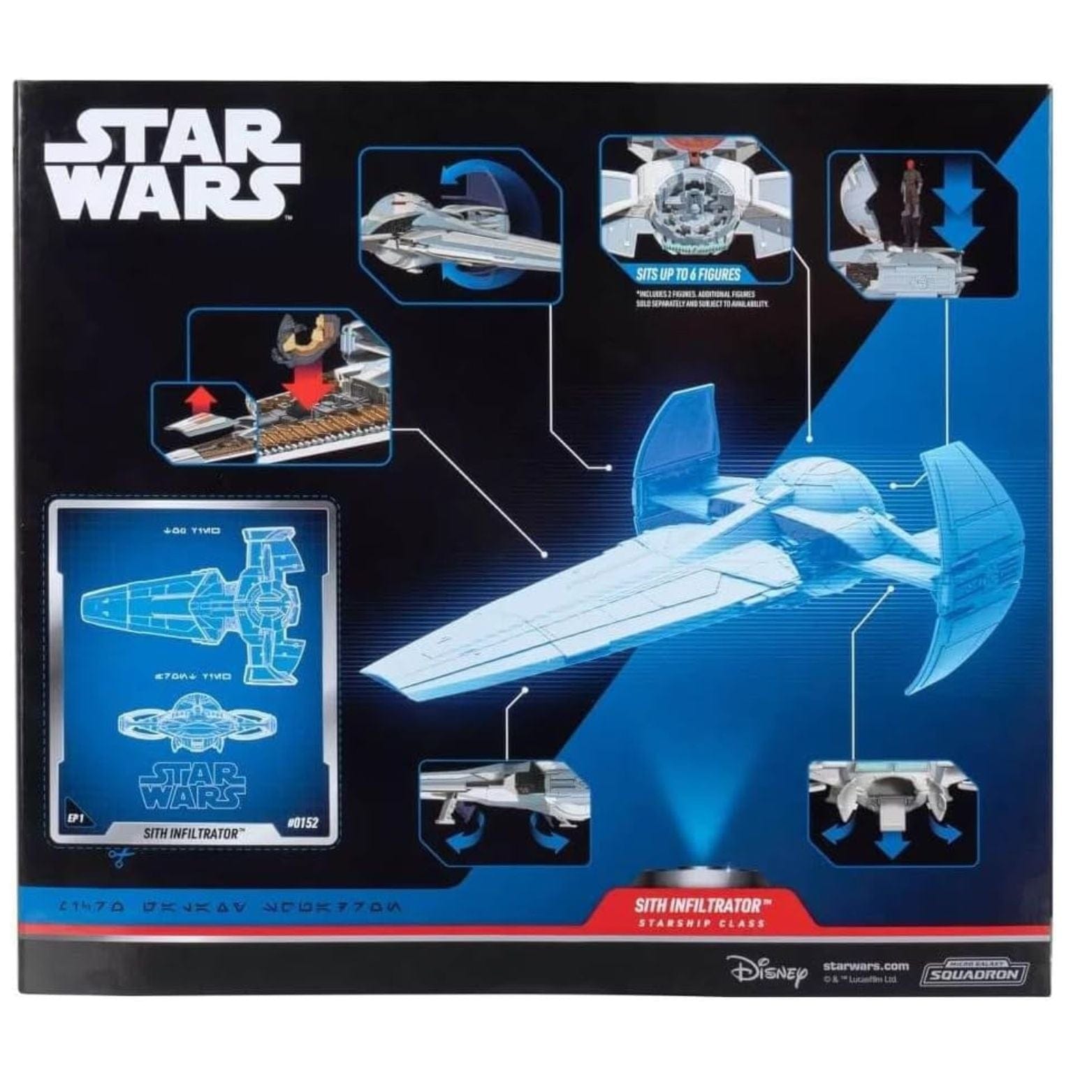 Apresentamos Nave Star wars Micro Galaxy Sith Infiltrator com o SKU 23025524 recomendado para + 8 anos