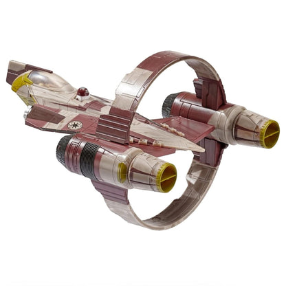 Jedi Starfighter de Obi-Wan Kenobi acoplado ao anel de hiperpropulsão