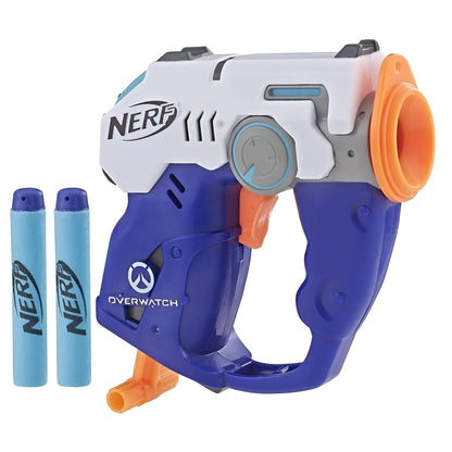 Lançador Nerf Microshots Tracer branco e azul com dois dardos