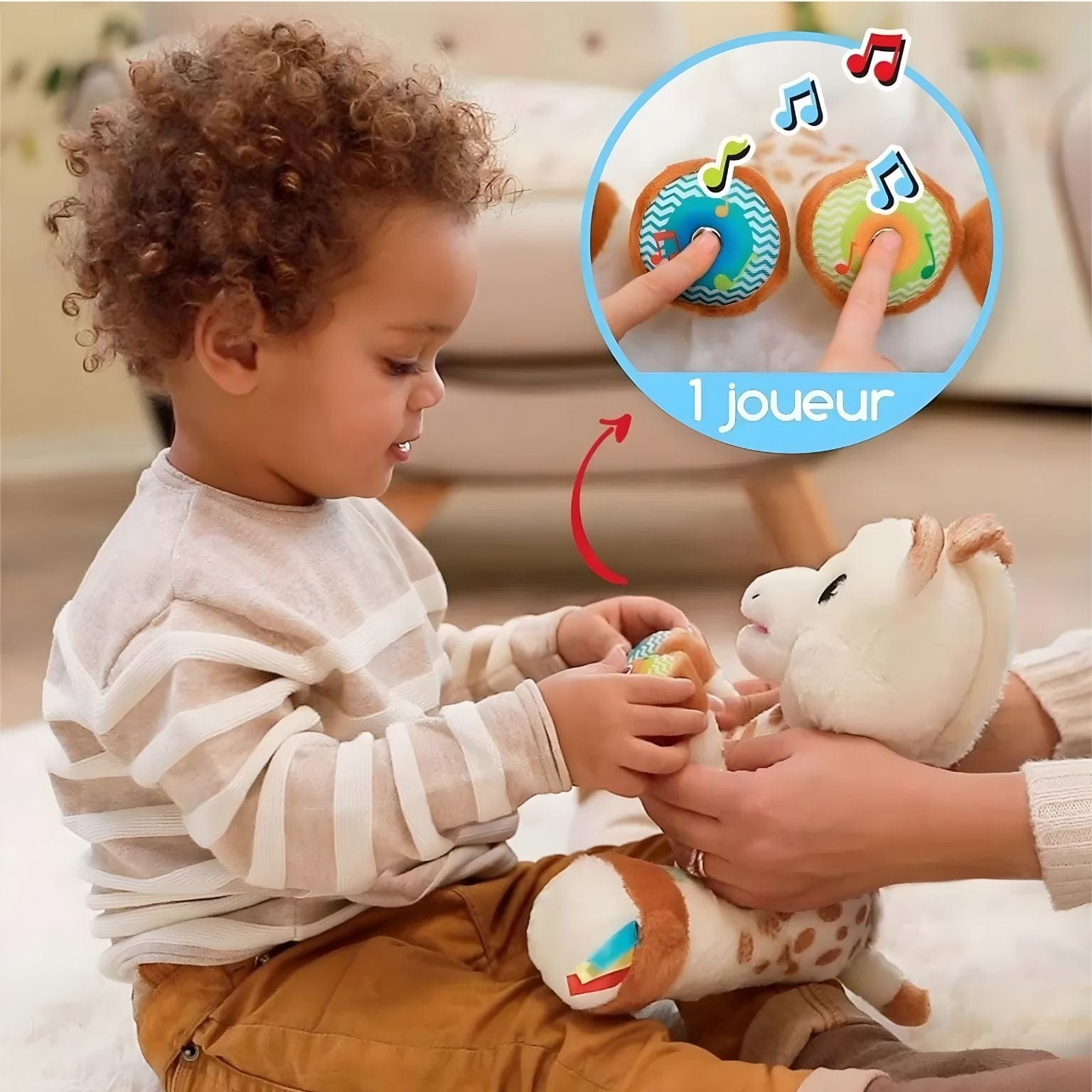 Apresentamos Peluche Girafa Sofia Touch and Play com o SKU 103080624 recomendado para + 3 meses