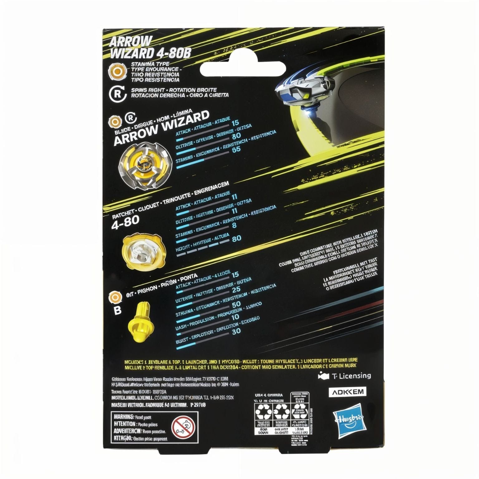Apresentamos Beyblade X - Arrow Wizard com o SKU 90958224 recomendado para + 8 anos
