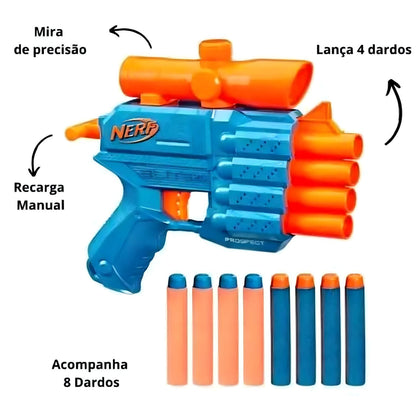 Apresentamos Nerf Elite 2.0 Prospect QS-4 com o SKU 55419025 recomendado para + 8 anos