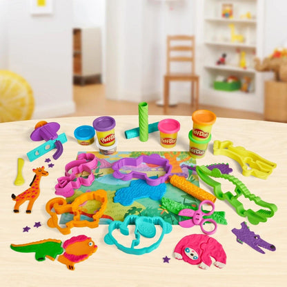 Animais de plasticina feitos com o Play-Doh Moldes Animais Selvagens