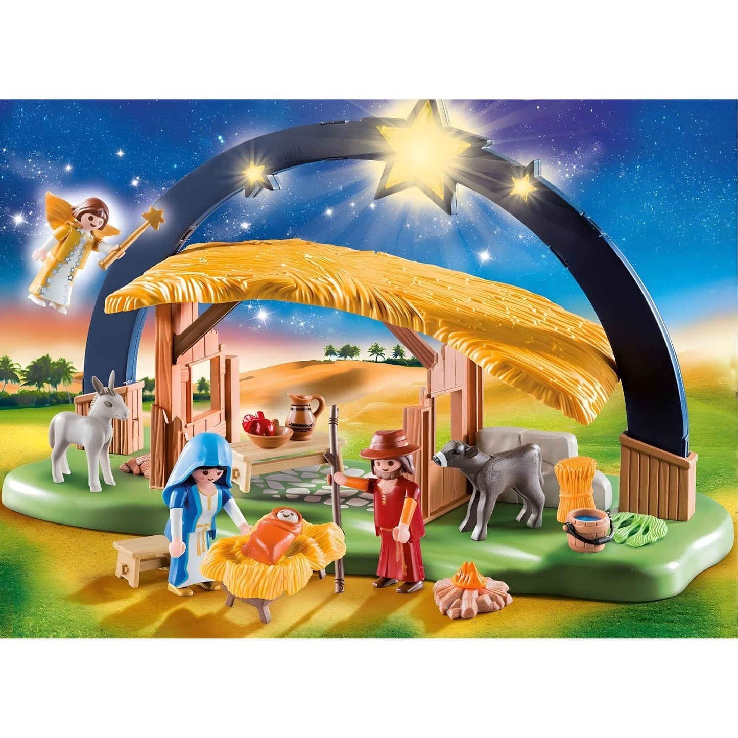 Apresentamos Playmobil Presépio com Luz com o SKU 65949425 recomendado para + 4 anos