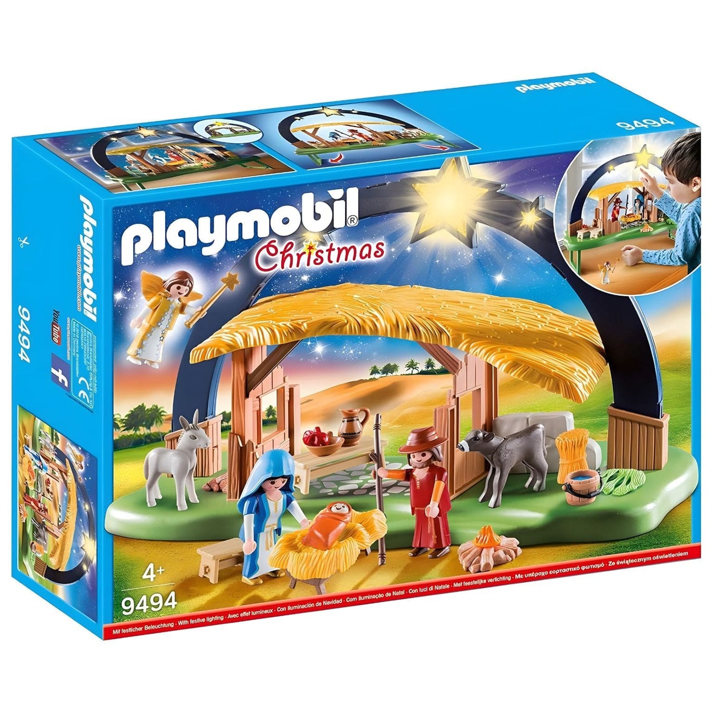 Apresentamos Playmobil Presépio com Luz com o SKU 65949425 recomendado para + 4 anos