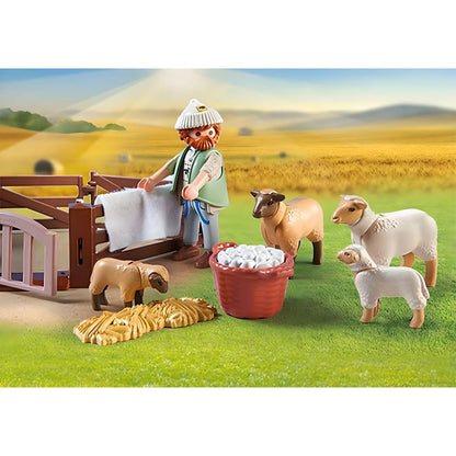 Playmobil 71444 Pastor com rebanho de ovelhas