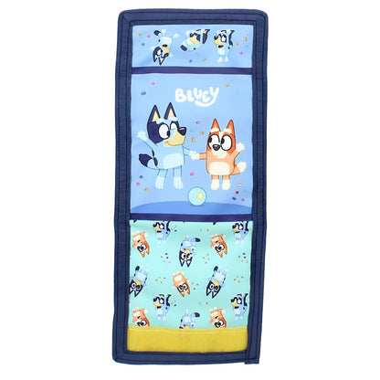 Porta moedas Bluey Best Friends aberto com estampado das personagens