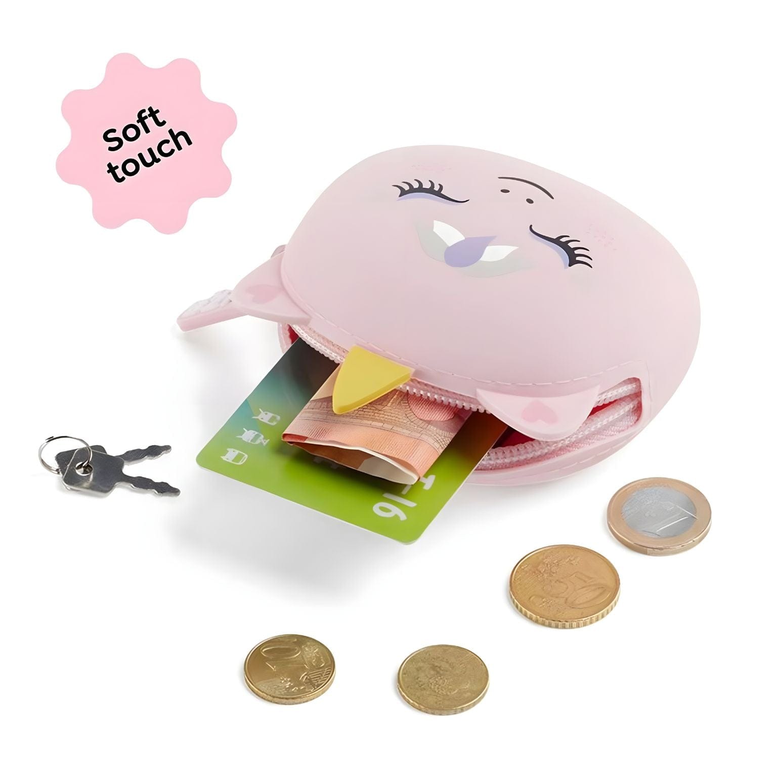 Apresentamos Porta Moedas silicone Unicórnio com o SKU 921940225 recomendado para + 3 anos